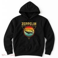 Retro Zeppelin Funny Dirigible Blimp Airship 70s 80s Hoodie thumb 0