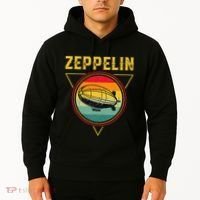 Retro Zeppelin Funny Dirigible Blimp Airship 70s 80s Hoodie thumb 2