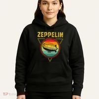 Retro Zeppelin Funny Dirigible Blimp Airship 70s 80s Hoodie thumb 5