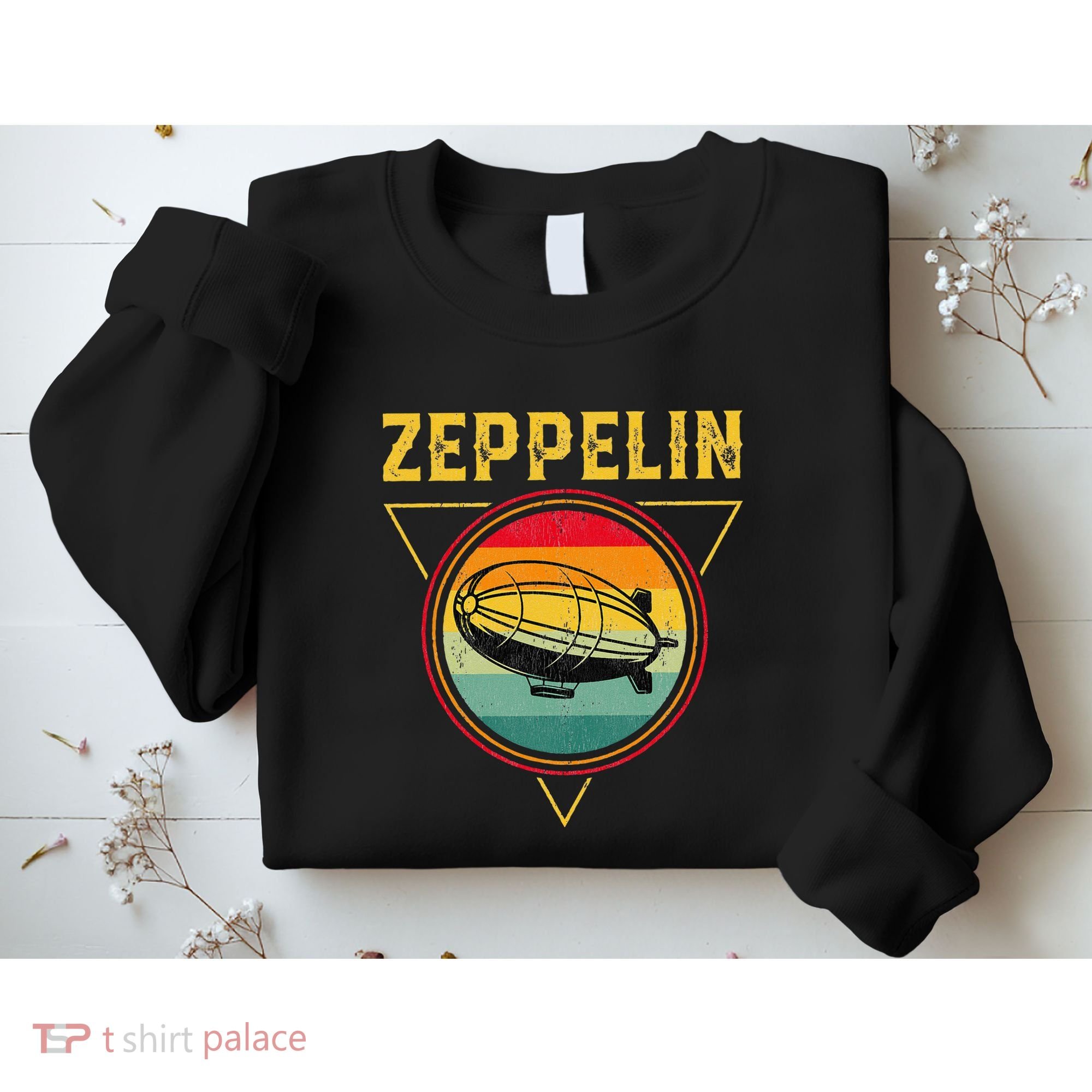 Retro Zeppelin Funny Dirigible Blimp Airship 70s 80s Sweatshirt