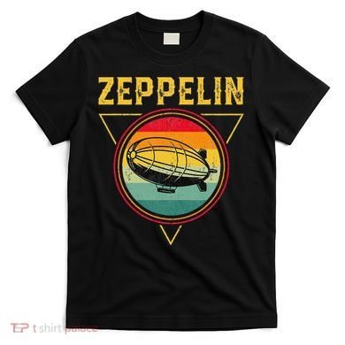 Retro Zeppelin Funny Dirigible Blimp Airship 70s 80s T-Shirt