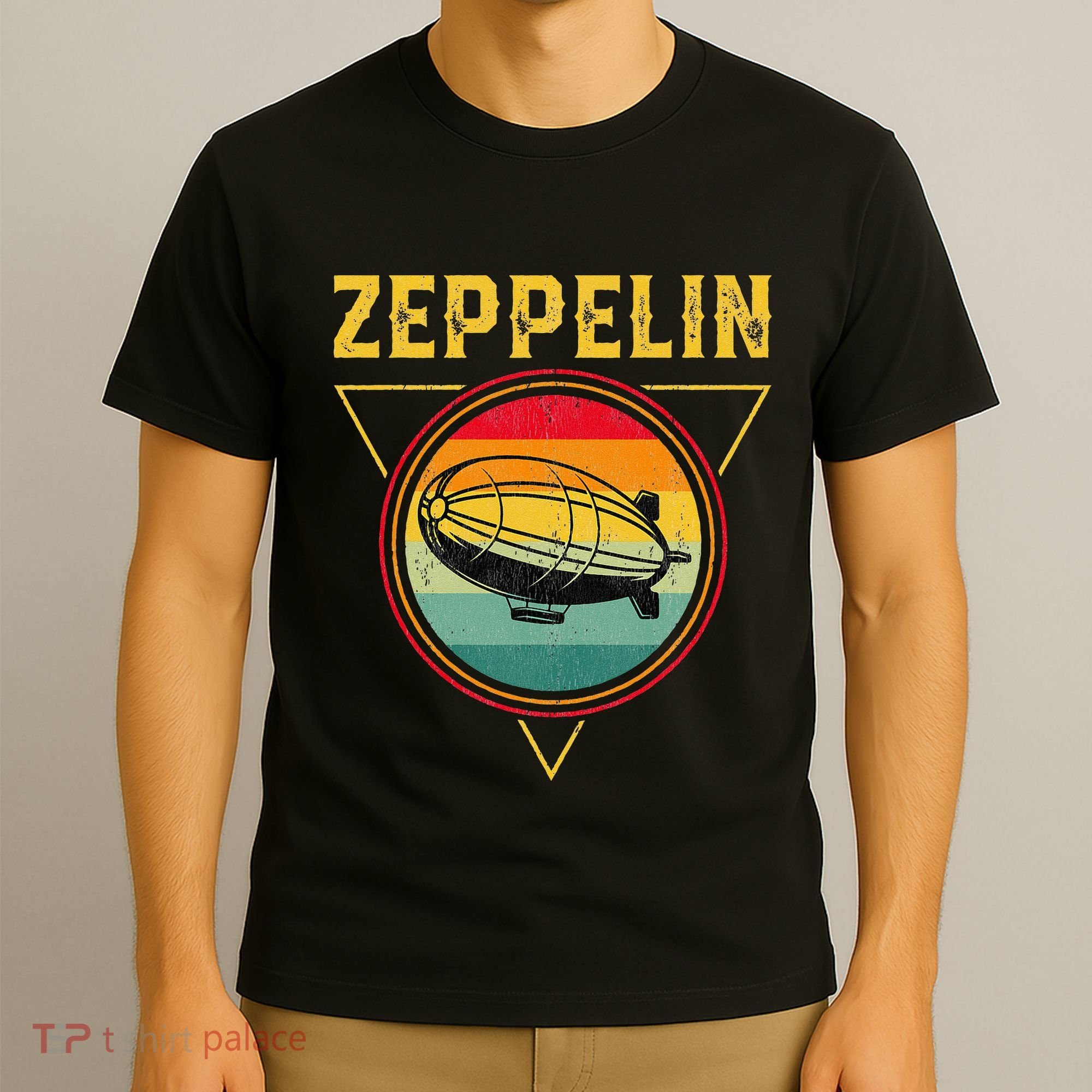Retro Zeppelin Funny Dirigible Blimp Airship 70s 80s T-Shirt