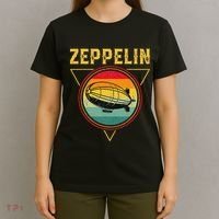 Retro Zeppelin Funny Dirigible Blimp Airship 70s 80s T-Shirt thumb 4