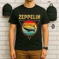 Retro Zeppelin Funny Dirigible Blimp Airship 70s 80s T-Shirt thumb 6