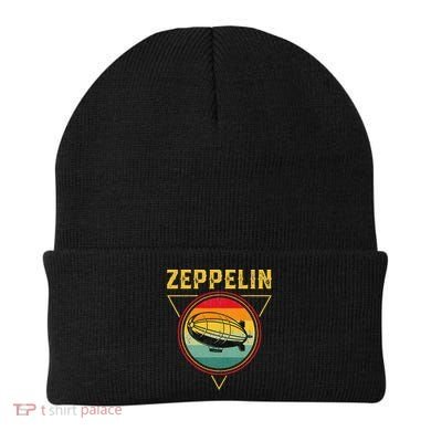 Retro Zeppelin Funny Dirigible Blimp Airship 70s 80s Beanie