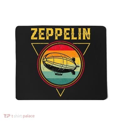 Retro Zeppelin Funny Dirigible Blimp Airship 70s 80s Mousepad