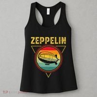 Retro Zeppelin Funny Dirigible Blimp Airship 70s 80s Women's Tank Top thumb 3