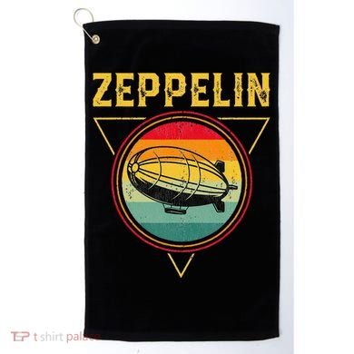 Retro Zeppelin Funny Dirigible Blimp Airship 70s 80s Golf Towel