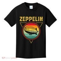 Retro Zeppelin Funny Dirigible Blimp Airship 70s 80s Kids T-Shirt thumb 0