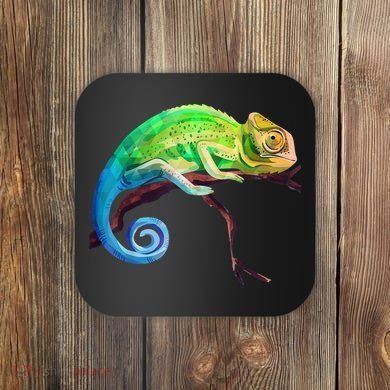 Reptile Zoo Keeper Idea Lizard Safari Chameleon Coaster