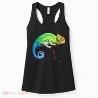 Reptile Zoo Keeper Idea Lizard Safari Chameleon Women's Tank Top thumb 0