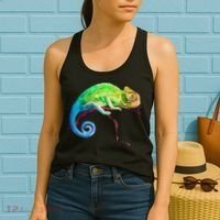 Reptile Zoo Keeper Idea Lizard Safari Chameleon Women's Tank Top thumb 2