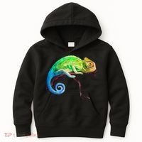 Reptile Zoo Keeper Idea Lizard Safari Chameleon Kids Hoodie thumb 0