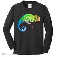 Reptile Zoo Keeper Idea Lizard Safari Chameleon Kids Long Sleeve Shirt thumb 0