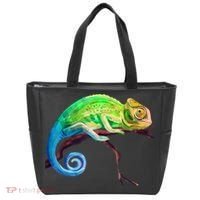 Reptile Zoo Keeper Idea Lizard Safari Chameleon Tote Bag thumb 0