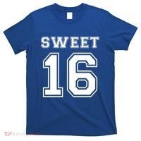 Sweet 16 Birthday Party N Football Jersey Graphic Gift T-Shirt thumb 0