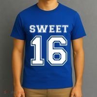 Sweet 16 Birthday Party N Football Jersey Graphic Gift T-Shirt thumb 3
