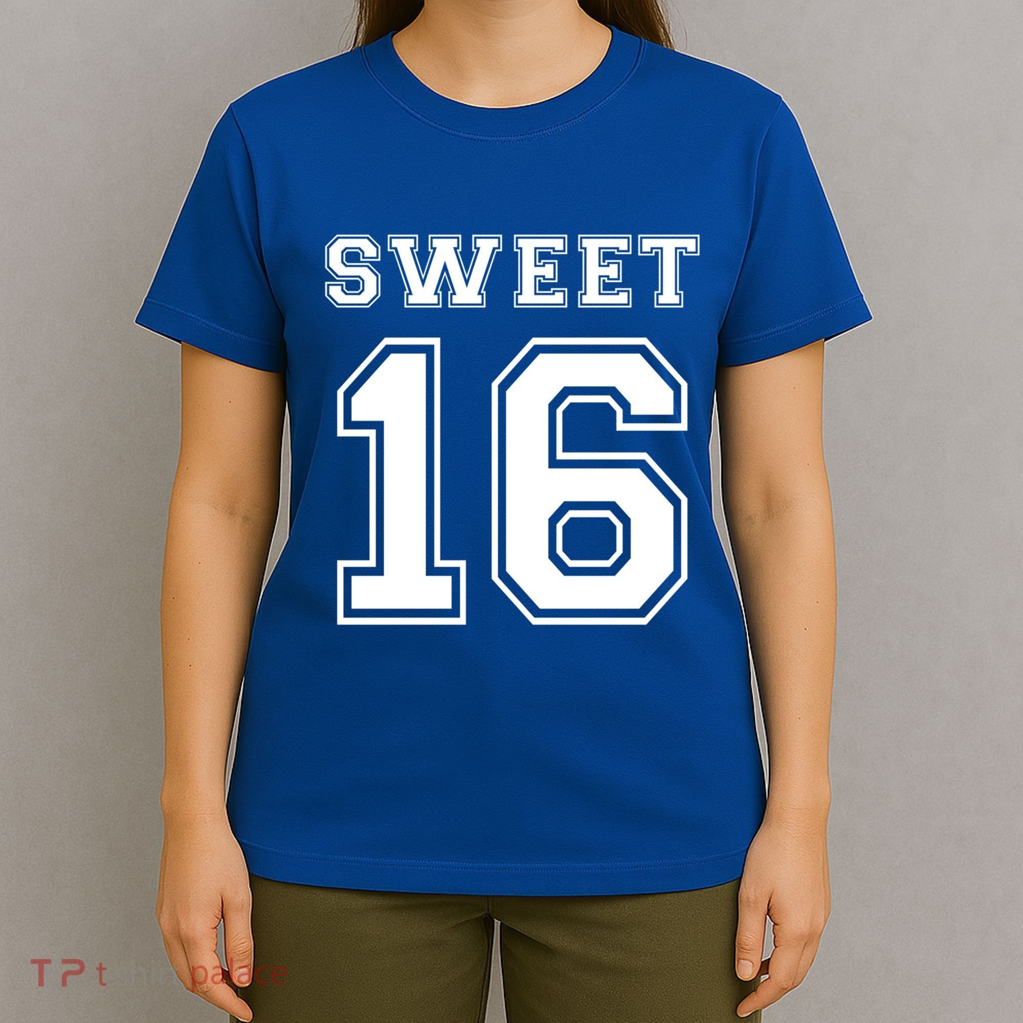 Sweet 16 Birthday Party N Football Jersey Graphic Gift T-Shirt