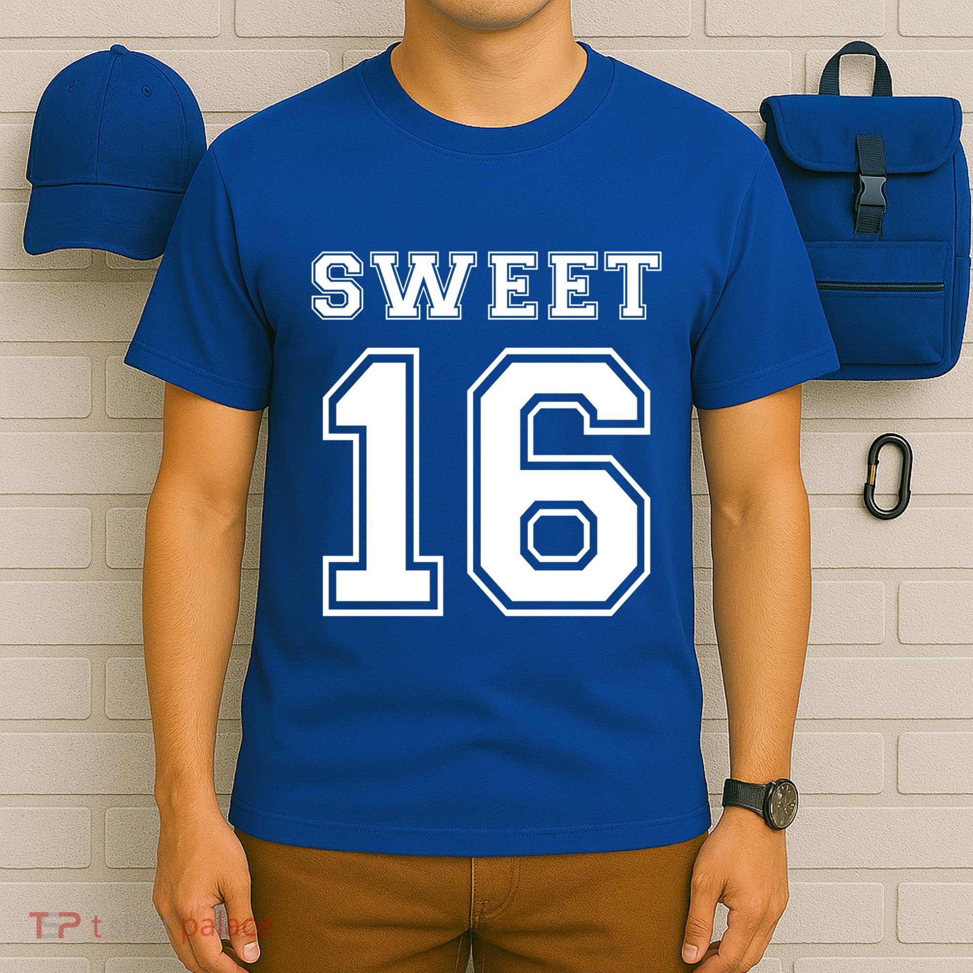 Sweet 16 Birthday Party N Football Jersey Graphic Gift T-Shirt