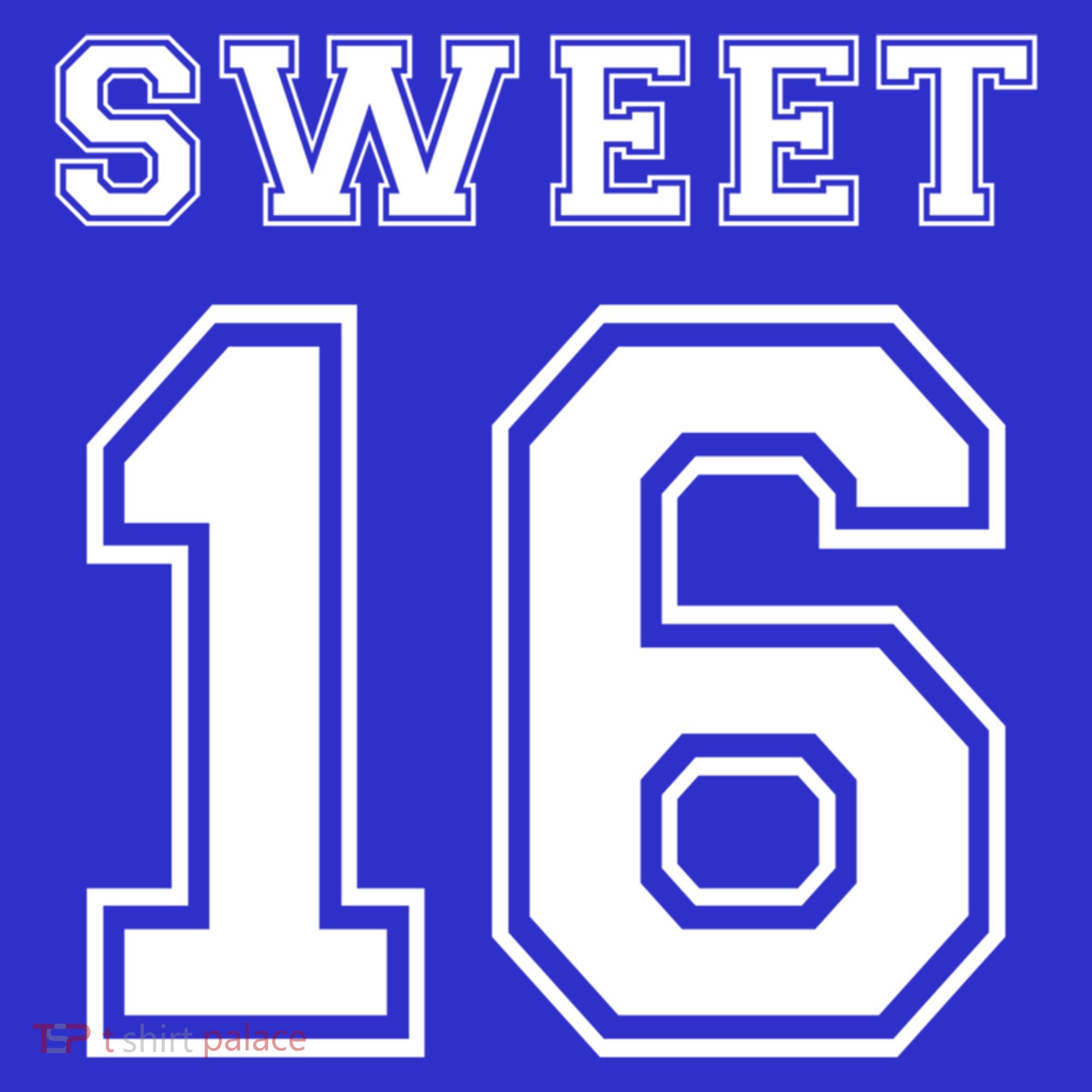 Sweet 16 Birthday Party N Football Jersey Graphic Gift T-Shirt