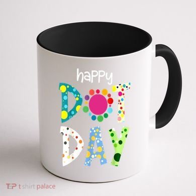 September 15th Colorful Polka Happy Dot Day Teacher Gift Coffee Mug back