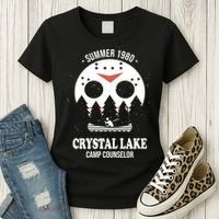 Summer 1980 Crystal Lake Camp Counselor Women's T-Shirt thumb 3