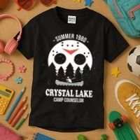 Summer 1980 Crystal Lake Camp Counselor Kids T-Shirt thumb 3