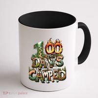 School 100 Days Camped Forest And Camp Fires Back To School Gift Coffee Mug thumb 1