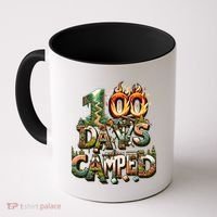 School 100 Days Camped Forest And Camp Fires Back To School Gift Coffee Mug thumb 0