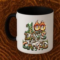 School 100 Days Camped Forest And Camp Fires Back To School Gift Coffee Mug thumb 2