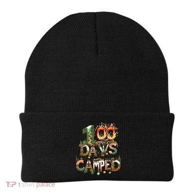 School 100 Days Camped Forest And Camp Fires Back To School Gift Beanie