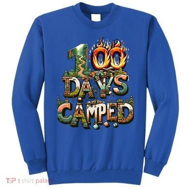 School 100 Days Camped Forest And Camp Fires Back To School Gift Sweatshirt