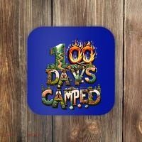 School 100 Days Camped Forest And Camp Fires Back To School Gift Coaster thumb 0