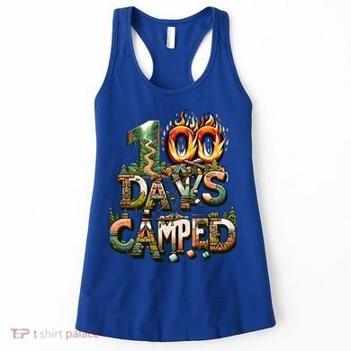 School 100 Days Camped Forest And Camp Fires Back To School Gift Women's Tank Top
