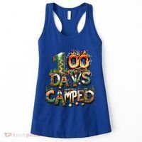 School 100 Days Camped Forest And Camp Fires Back To School Gift Women's Tank Top thumb 0