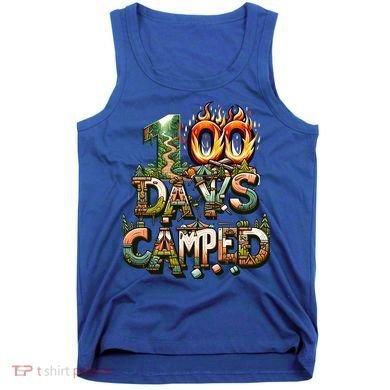 School 100 Days Camped Forest And Camp Fires Back To School Gift Tank Top