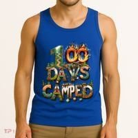 School 100 Days Camped Forest And Camp Fires Back To School Gift Tank Top thumb 3