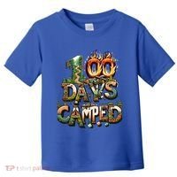 School 100 Days Camped Forest And Camp Fires Back To School Gift Toddler T-Shirt thumb 0