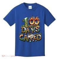 School 100 Days Camped Forest And Camp Fires Back To School Gift Kids T-Shirt thumb 0
