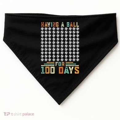 Soccer 100th Day Of School  USA-Made Doggie Bandana