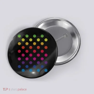 September 15th Dot Day Multicolor Rainbow Polka Dot Button