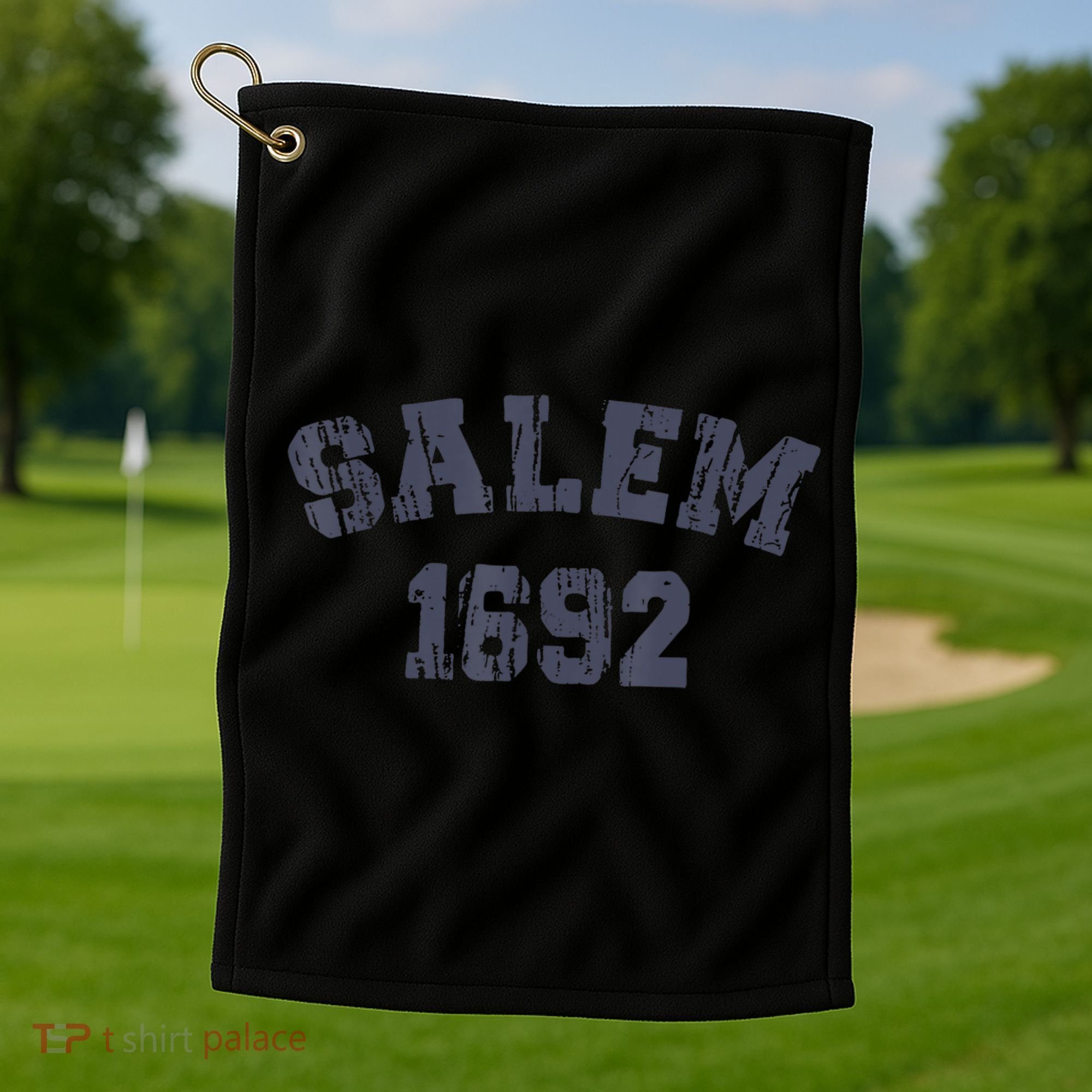 Salem 1692 Halloween Witch Retro Golf Towel