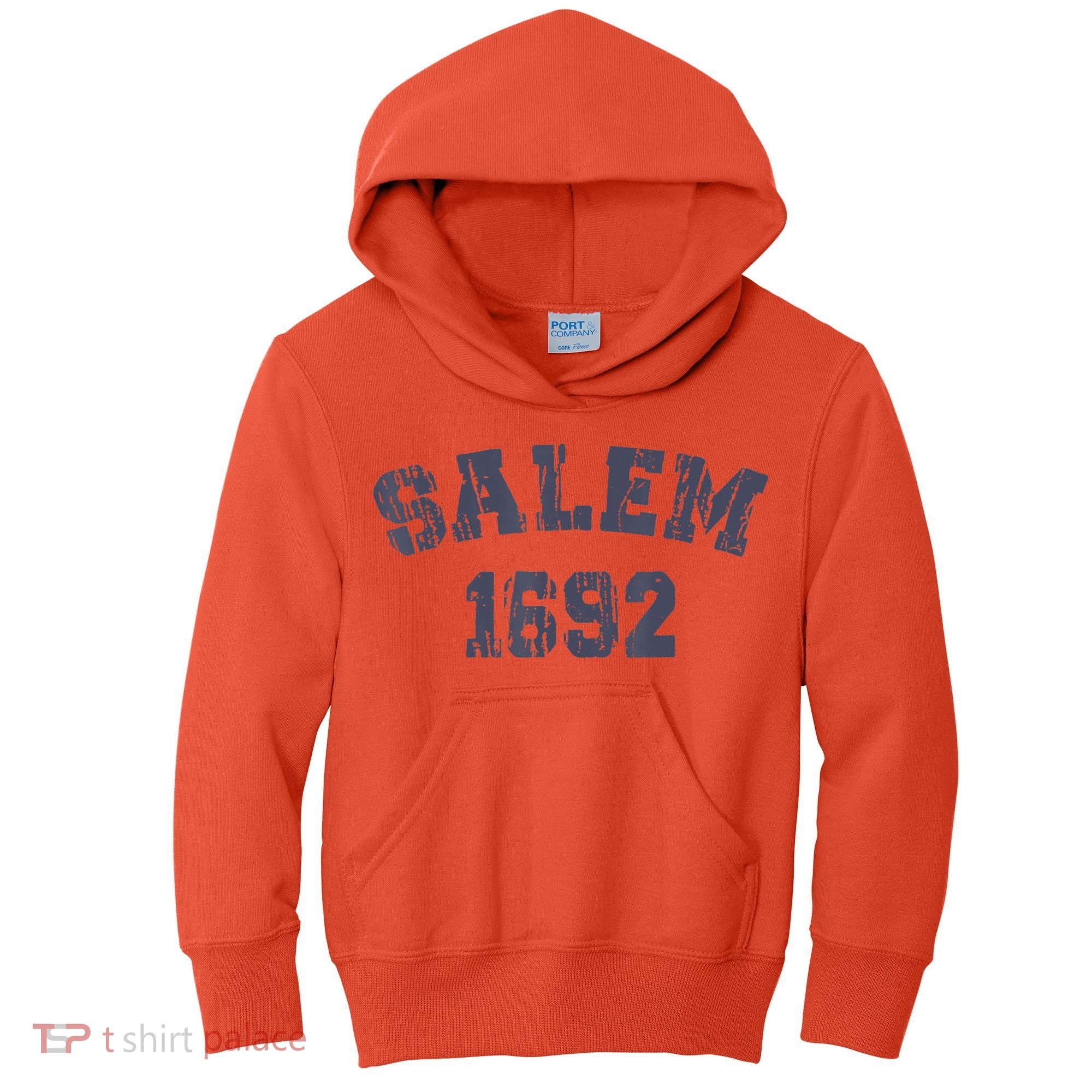 Salem 1692 Halloween Witch Retro Kids Hoodie