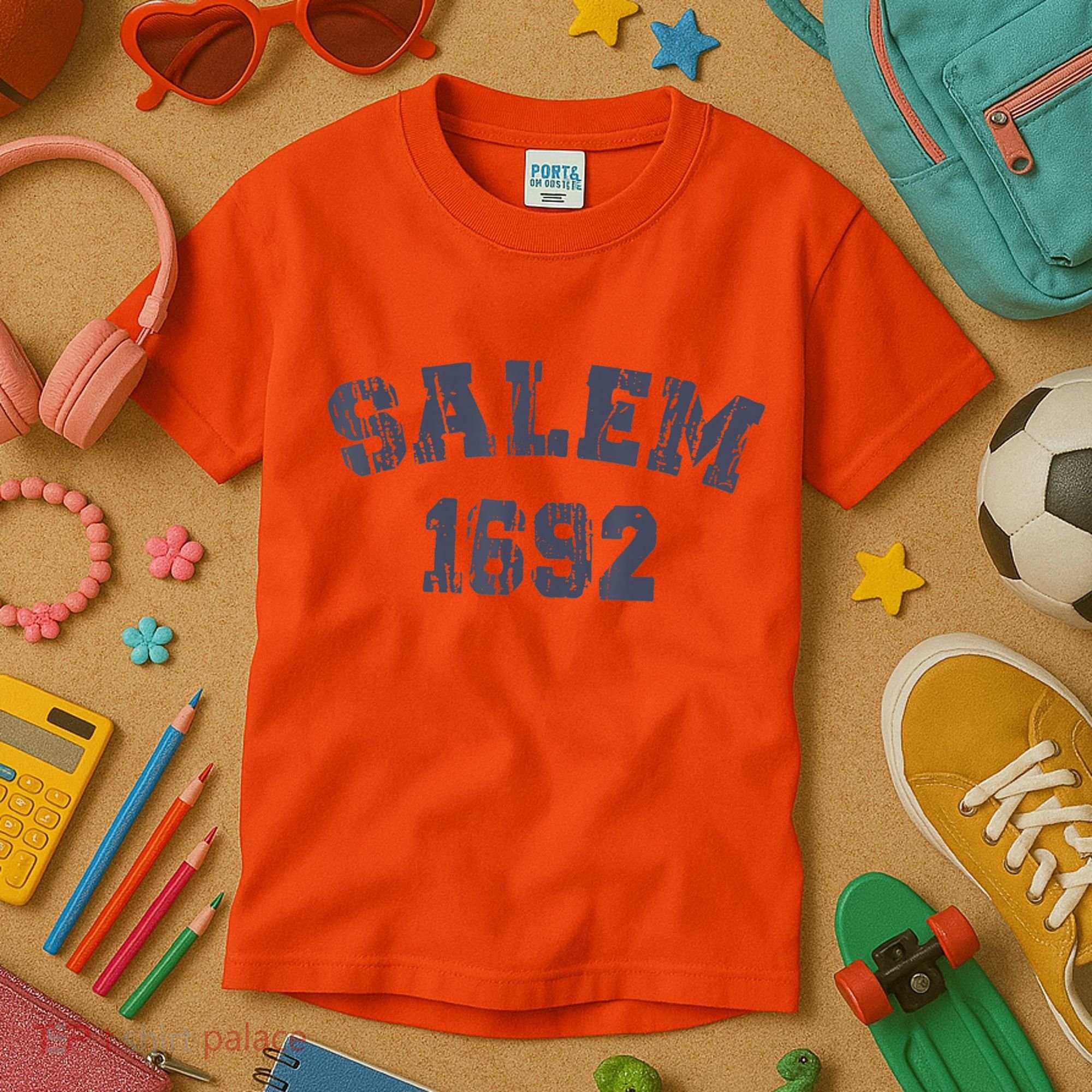 Salem 1692 Halloween Witch Retro Kids T-Shirt