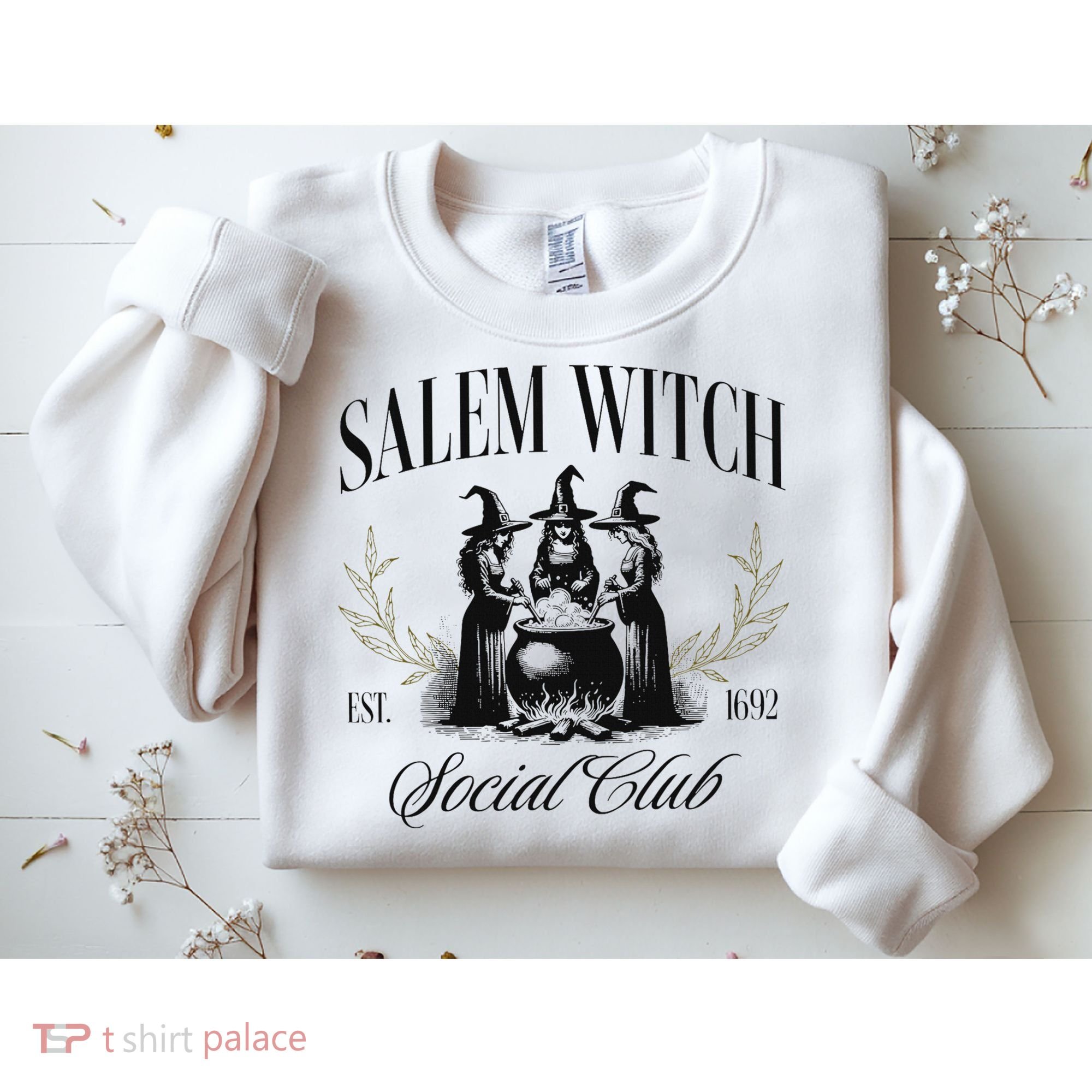 Salem 1692 Social Club Witch Halloween Witchy Women Sweatshirt