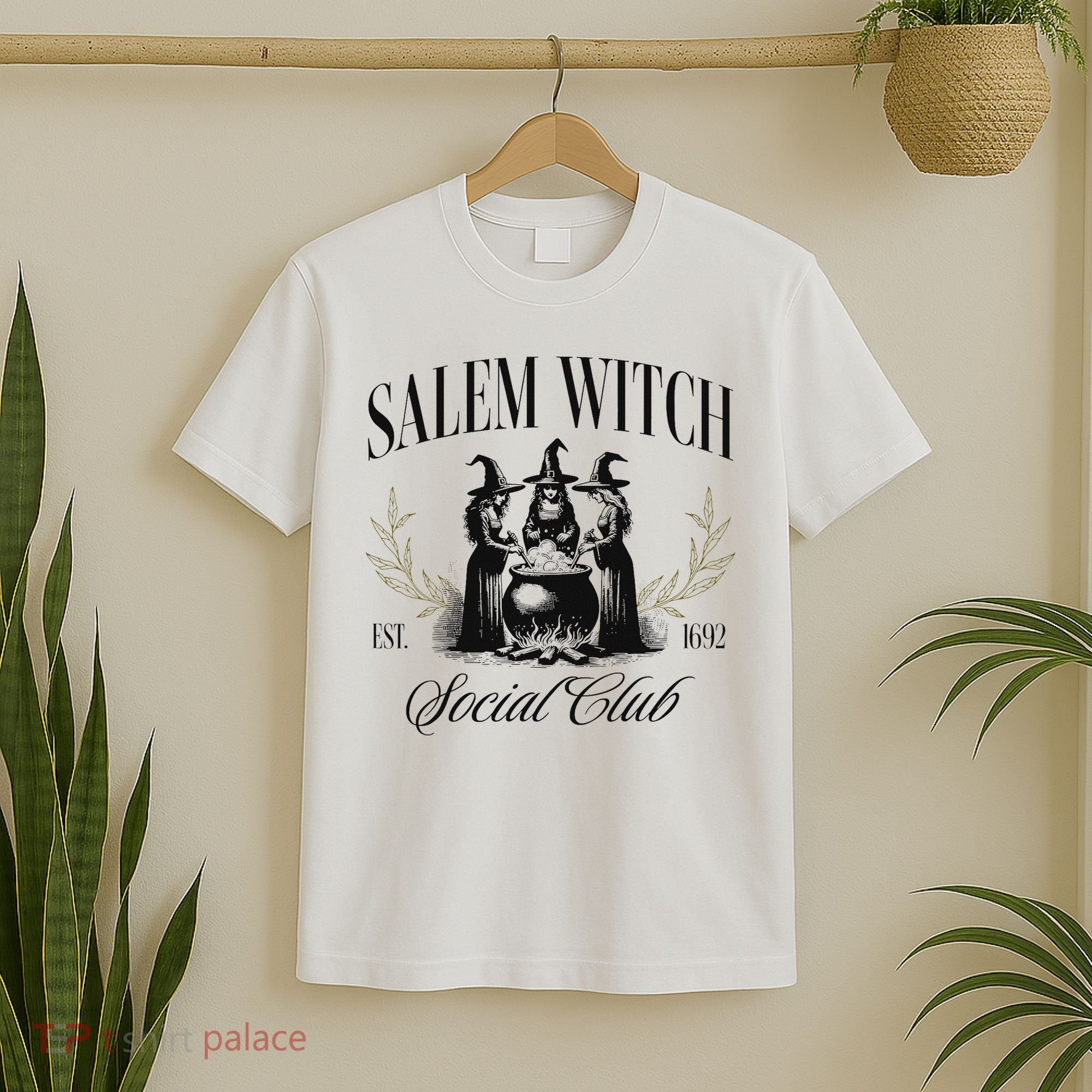 Salem 1692 Social Club Witch Halloween Witchy Women T-Shirt