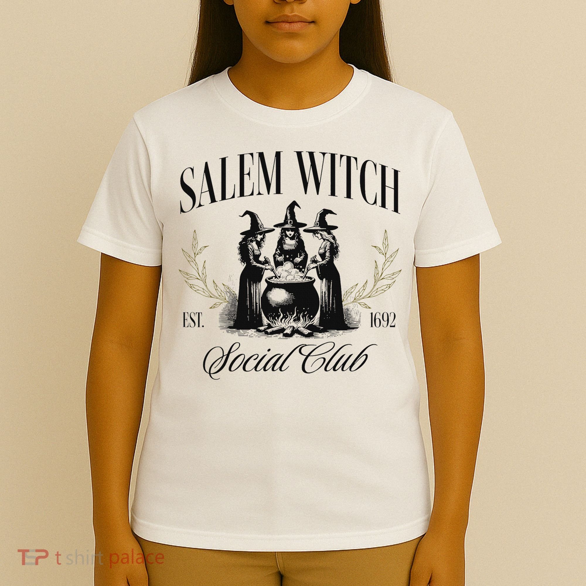 Salem 1692 Social Club Witch Halloween Witchy Women T-Shirt