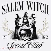 Salem 1692 Social Club Witch Halloween Witchy Women Women's Hoodie thumb 2