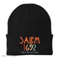 Salem 1692 They Missed One Salem Witch 1692 Halloween Beanie thumb 0