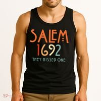 Salem 1692 They Missed One Salem Witch 1692 Halloween Tank Top thumb 3